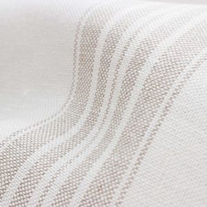 Grey Striped Linen Fabric
