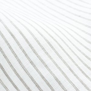 Linen Fabric with Thin Grey Stripes